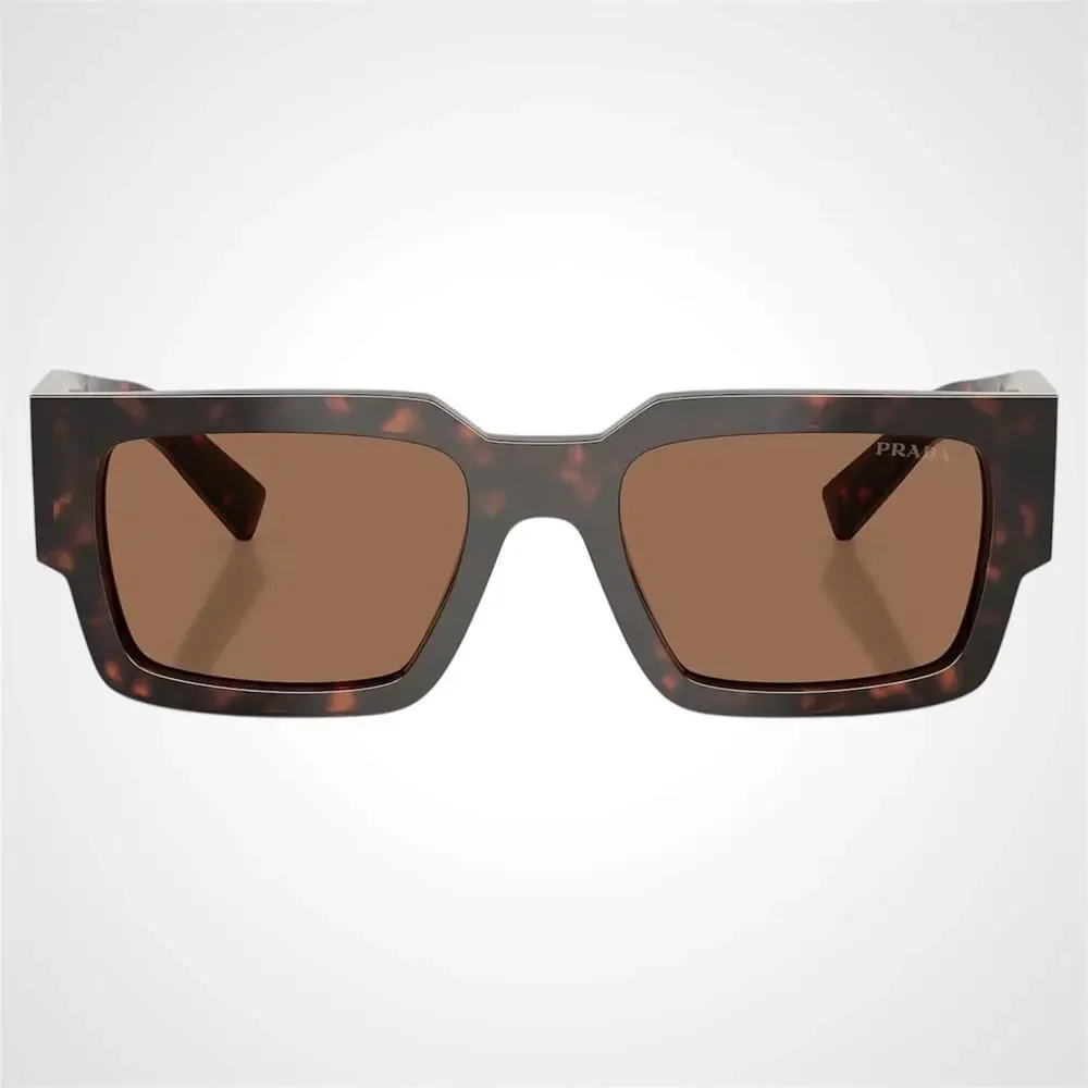 New PRADA Sunglasses PRB17S 17N06B Brown Root Tortoise Rectangle Square Mens